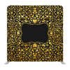 Gold floral frame sign & black background backdrop - Backdropsource