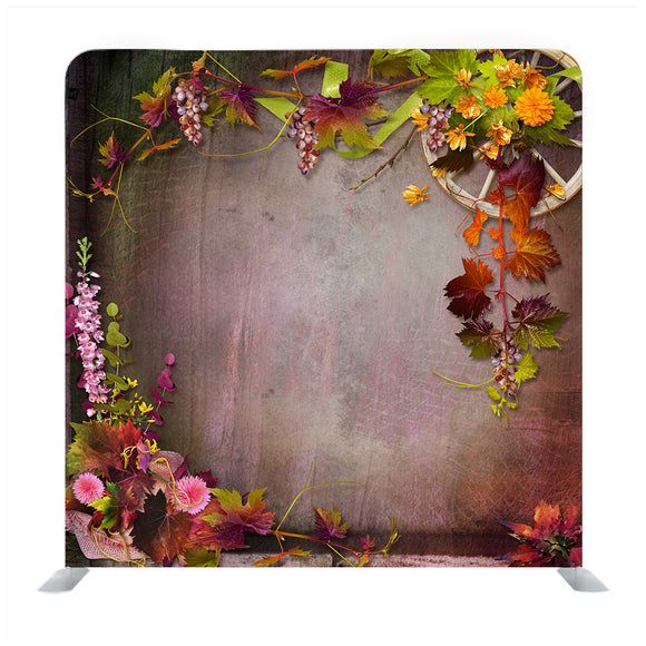 Grapevine Flower Decor Media Wall - Backdropsource