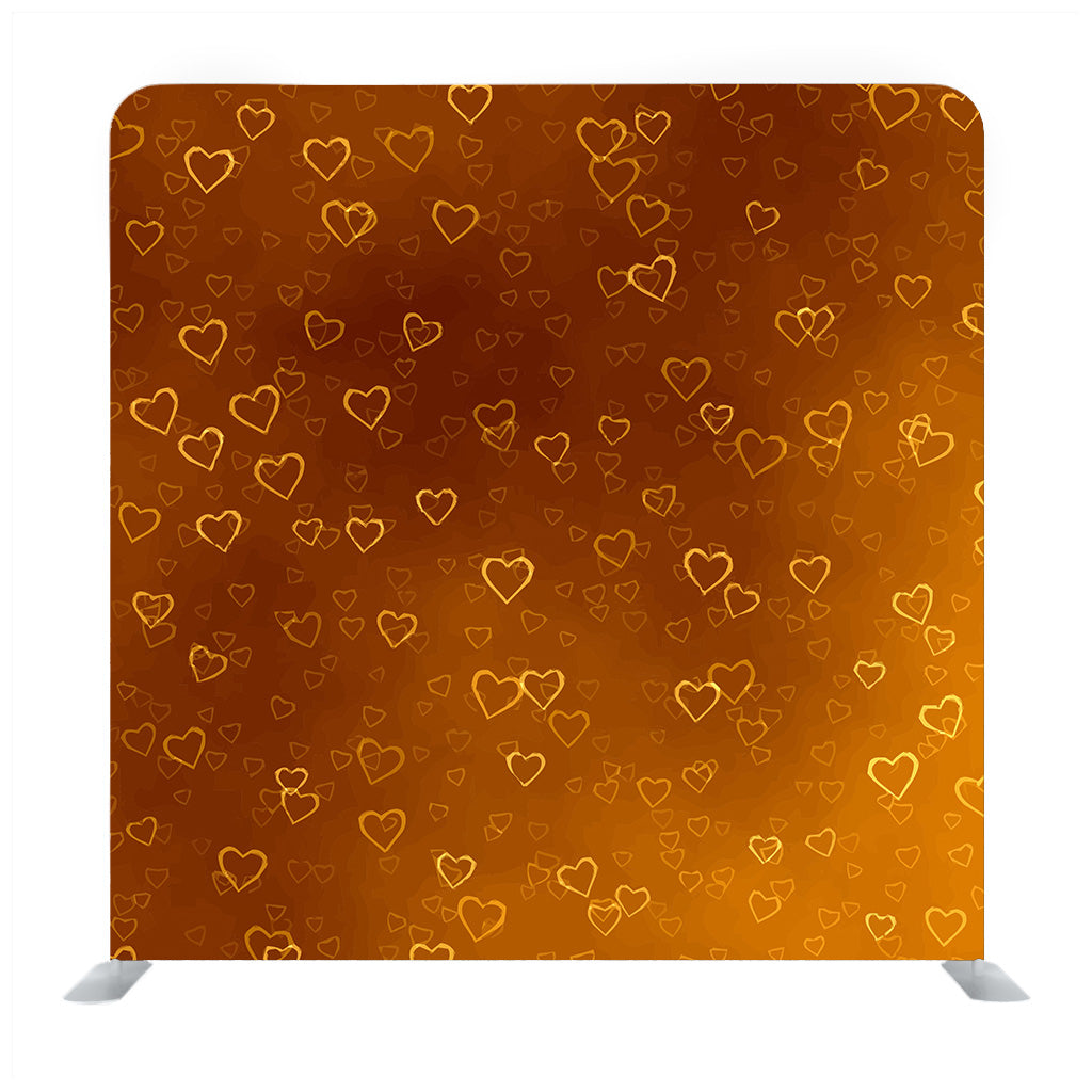 Hearts Texture in Golden Background Media Wall