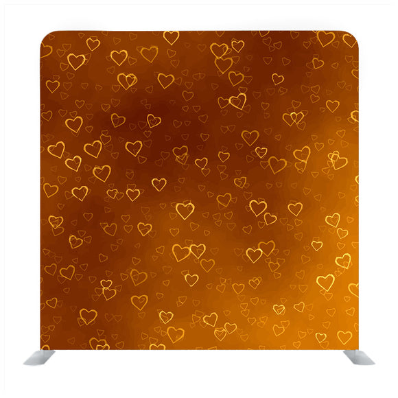Hearts Texture in Golden Background Media Wall - Backdropsource