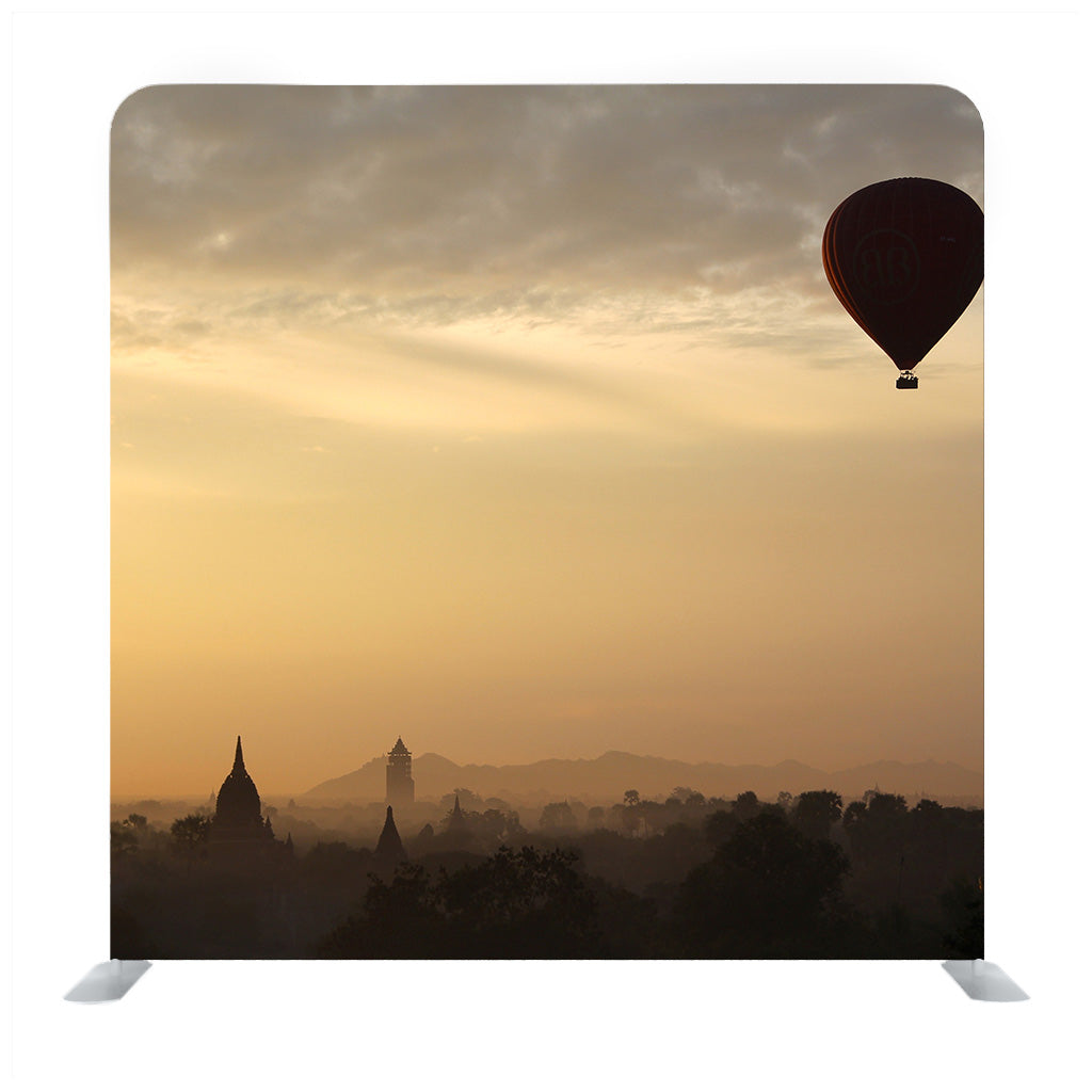 Hot Air Balloons Over The Temples Backdrop