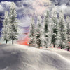 Lighted Winter Scene Landscape  Backdrop - Backdropsource