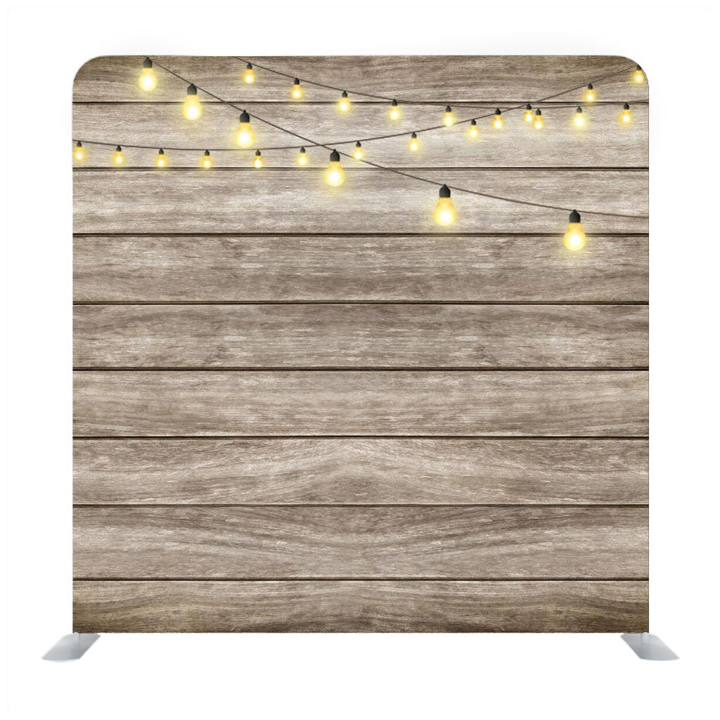 Lights on Wooden Media Wall - Backdropsource