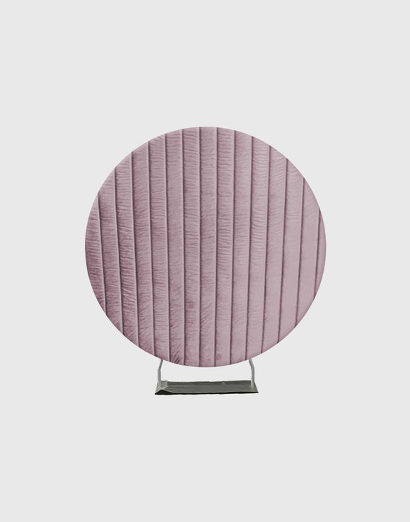 Lilac Luster Velvet on Round Frame Stand for Parties/ Events/ Weddings