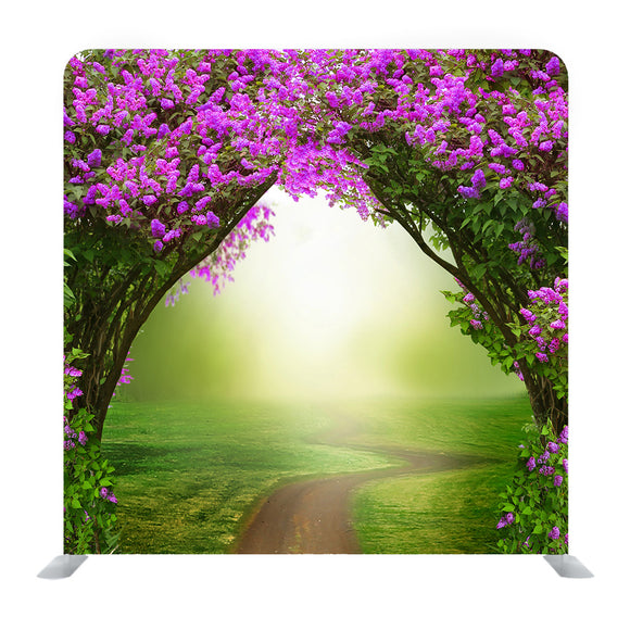 Lilac Trees In Blossom Beautiful Spring Landscape Background Media Wall - Backdropsource