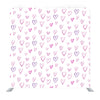 Little hand drawn tiny hearts with white background media wall - Backdropsource