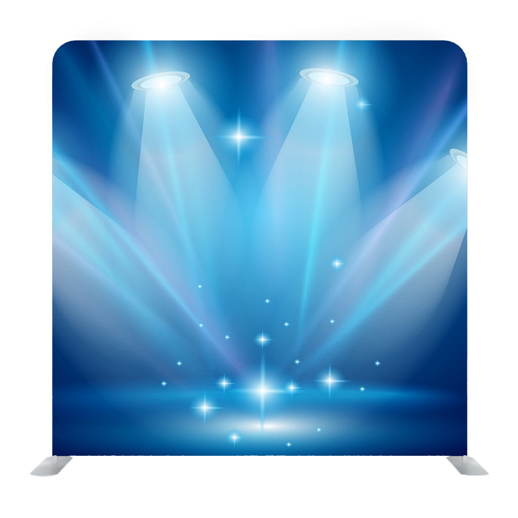 Magic Spotlights with Blue Rays and Glowing Effect Background Media Wall - Backdropsource