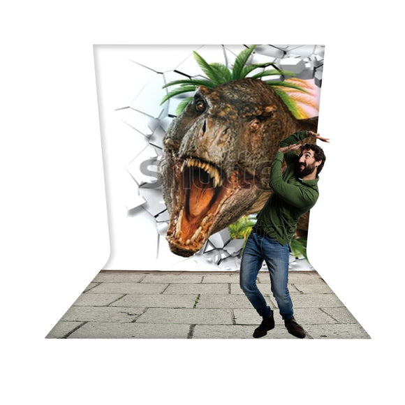 Dinosaur Realistic 3D Design Backdrop  L - Shaped Backwall - Backdropsource