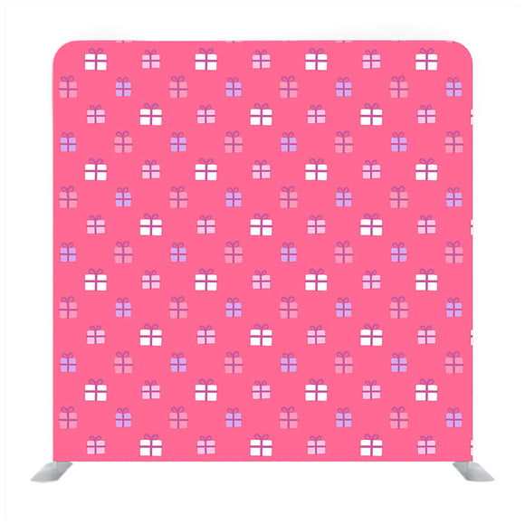 Multi color gift box pattern with pink Backdrop - Backdropsource
