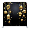 New Year Poster With Golden Balls And Black Background Media Wall - Backdropsource