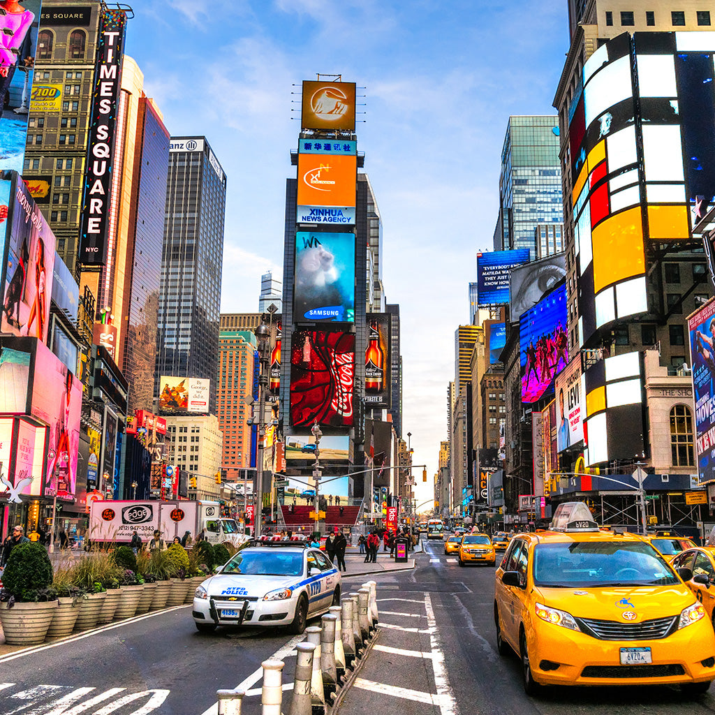 New York City Square Street Manhatta Background - Backdropsource