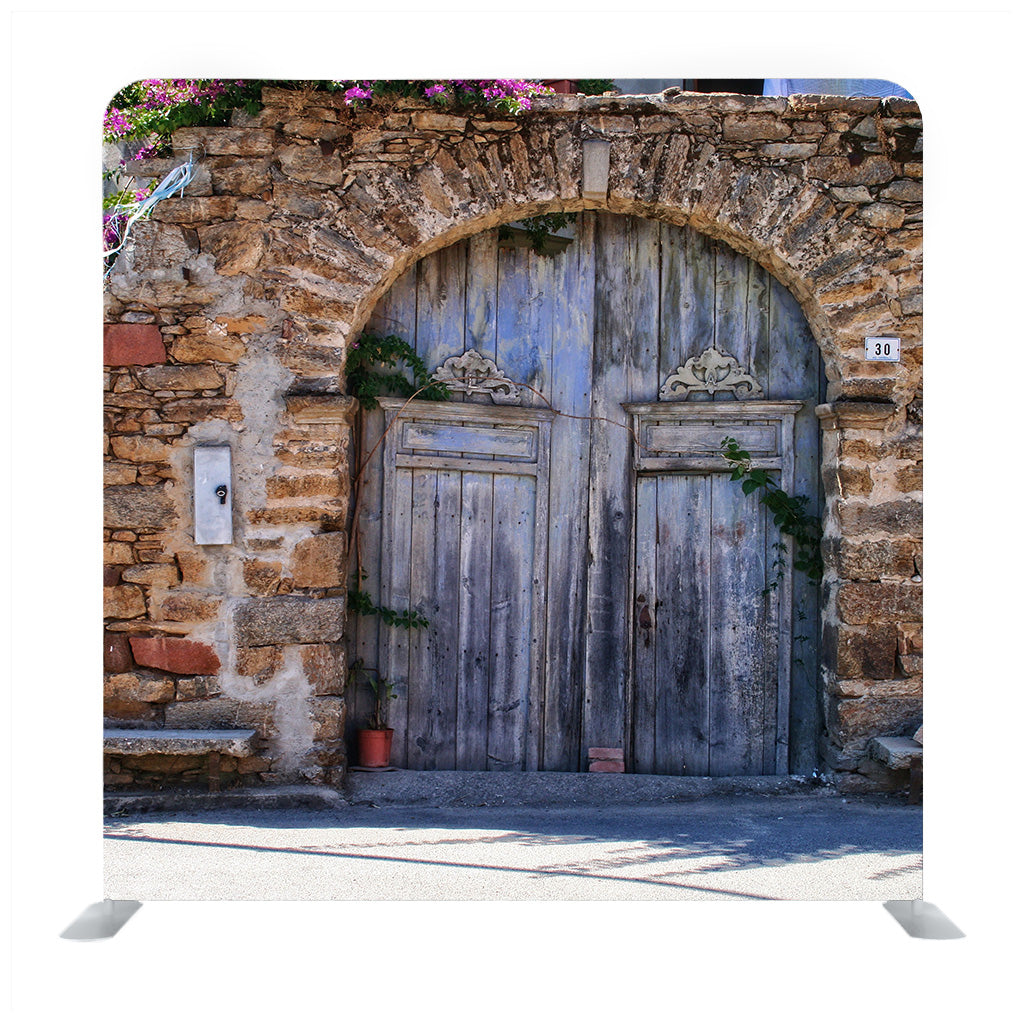 Old Doors In Goris And Village Backdrop