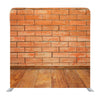 Orange Bricks and wooden Floor Media Wall - Backdropsource