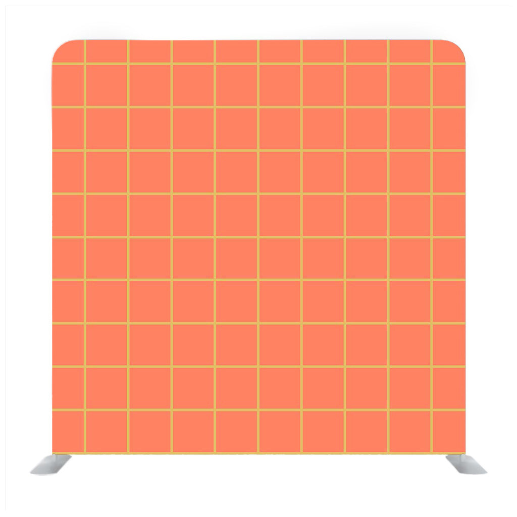 Orange colour graphic Media wall