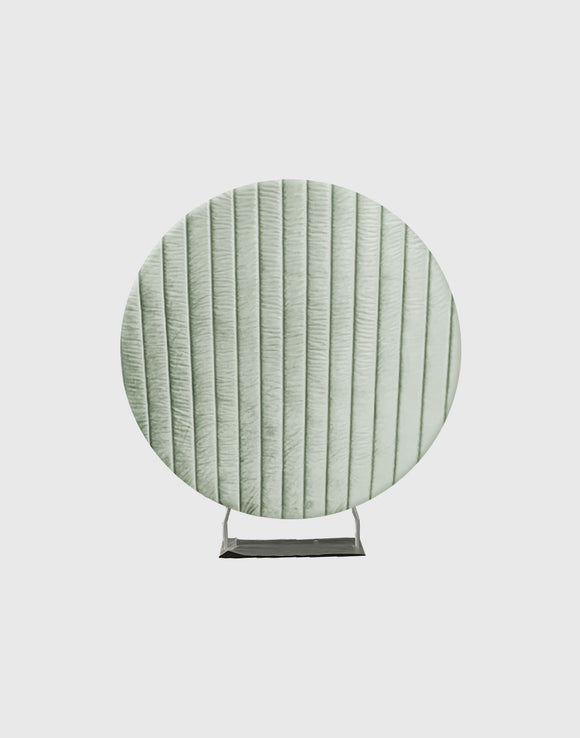 Pastel Green Velvet on Round Frame Stand for Parties/ Events/ Weddings