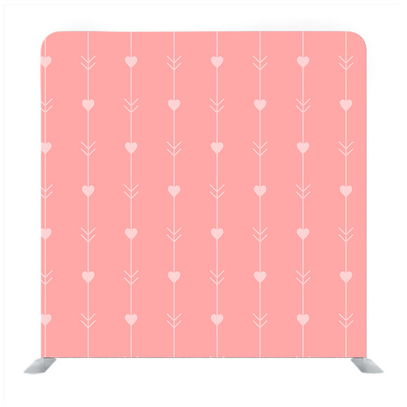 Pattern of Heart and Line Design on Pink Backdrop - Backdropsource