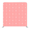 Pattern of hearts hand-drawn style polka dot red coral on a light pale coral Backdrop - Backdropsource