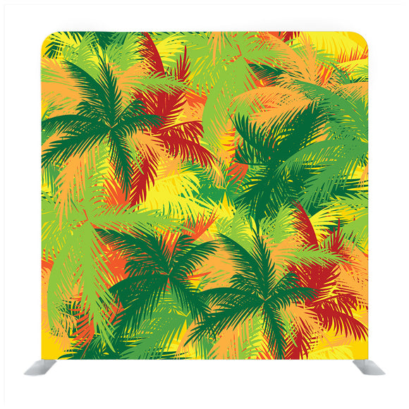 Pattern Of Tropical Palm Trees Backdrop - Backdropsource