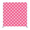 Pink background with white heart pattern media wall