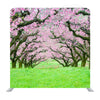 Pink Flowers Trees Tunnel Background Media Wall - Backdropsource