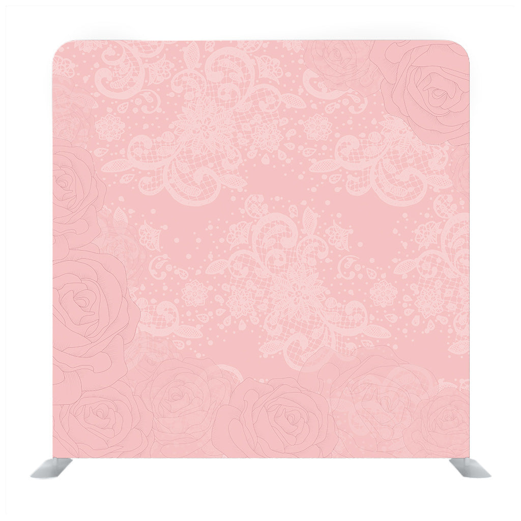 Pink lace Seamless Pattern On A White Background  Media Wall