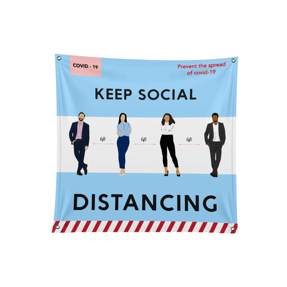 Social Distancing Fabric Banner - 03 - Backdropsource
