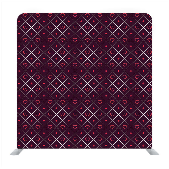 Purple Pattern with Pink Tiny Heart Pattern Media wall - Backdropsource