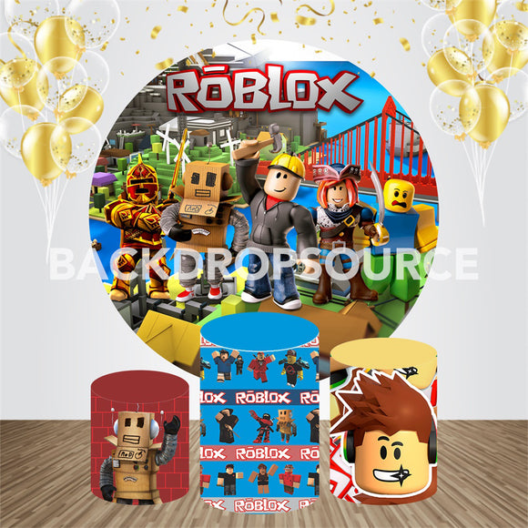 Roblox Themed Event Party Round Backdrop Kit - Backdropsource