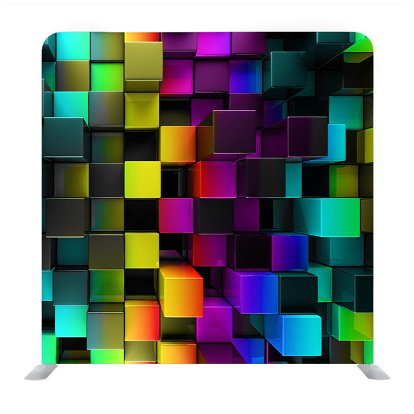 Rainbow Colors Blocks Media Wall - Backdropsource