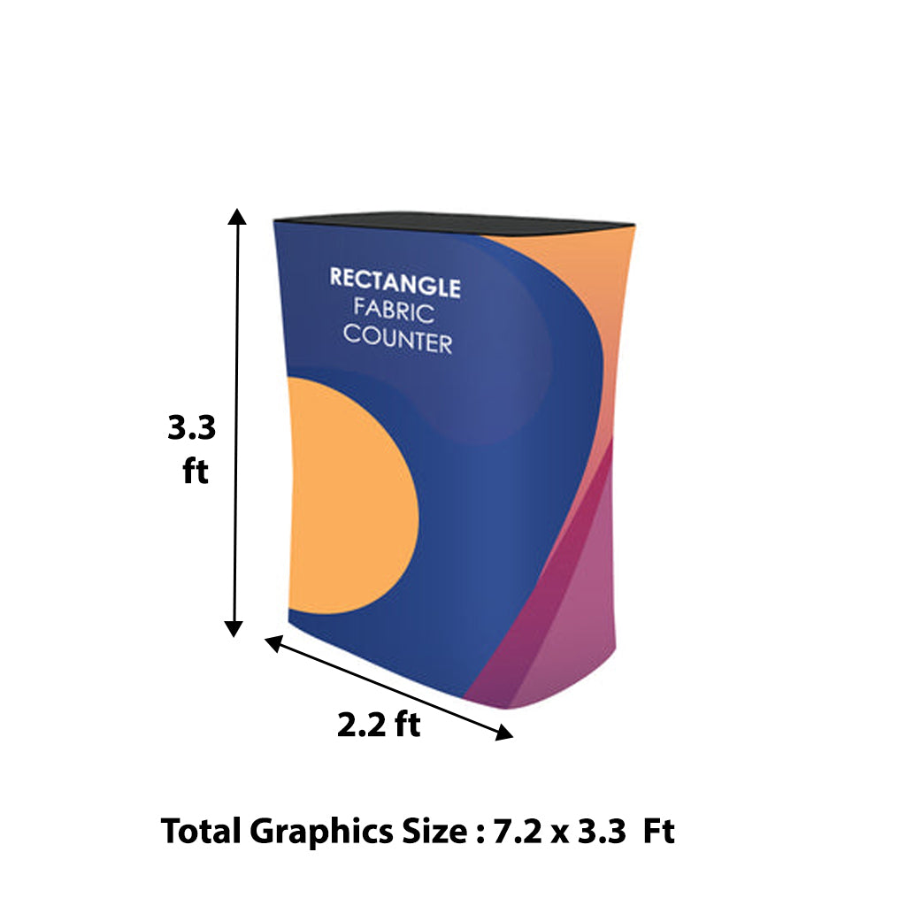 Rectangle Fabric Display Counter (For Podium & Booth Exhibitions) - Backdropsource