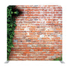 Red Brick wall with green lead Media wall - Backdropsource