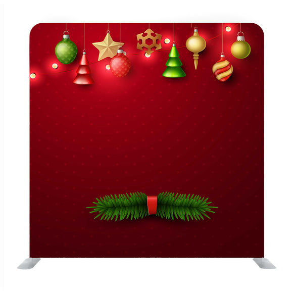 Red Christmas Background Media Wall - Backdropsource