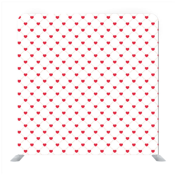 Red Heart Pattern With White Background Media wall - Backdropsource