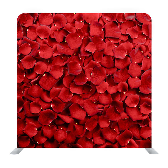 Red Rose Petals Background Media Wall - Backdropsource
