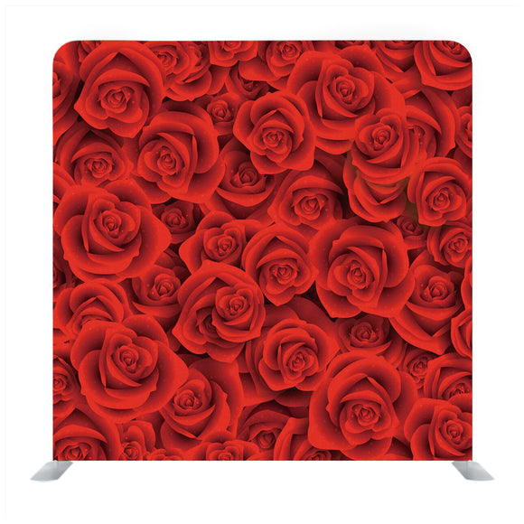 Red Roses in Red Textured Media Wall - Backdropsource