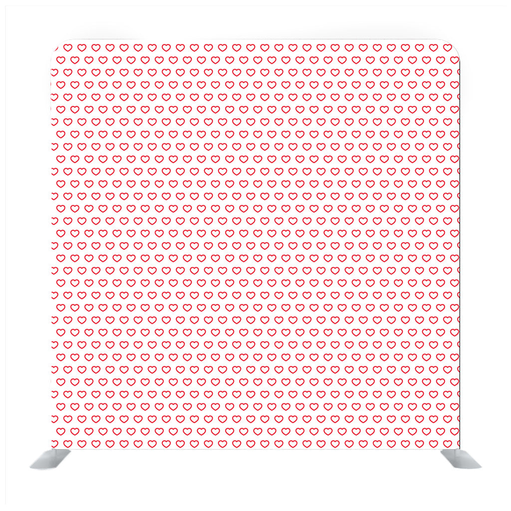 Red Tiny Heart Pattern  with White Background Media wall - Backdropsource