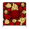 Red and Gold Roses with Red Texture Media Wall
