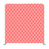 Red and White Tiny Heart Pattern with Pink Background Media wall - Backdropsource