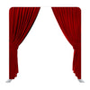 Red Fabric Theatre Curtains On A Plain White Background Media Wall