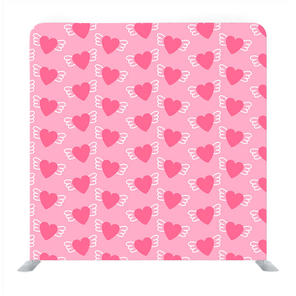 Red  heart with pink Media wall - Backdropsource