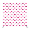 Red pink lips pattern in cartoon media wall - Backdropsource