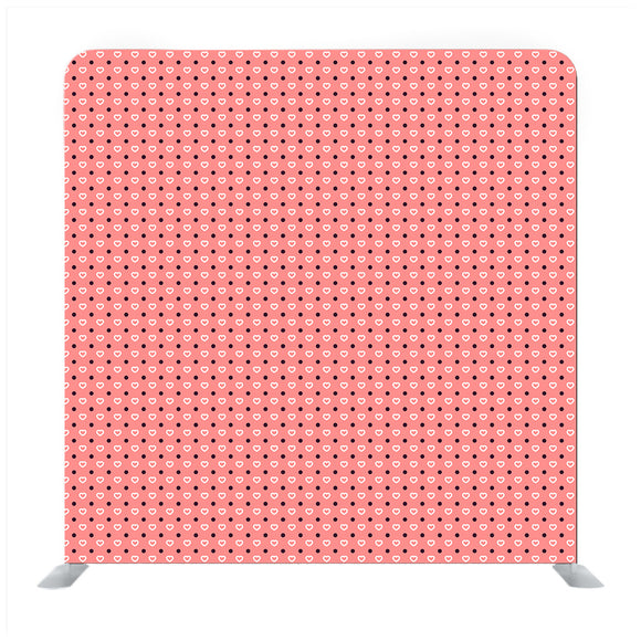 Red tiny Polka Dots on white Media wall - Backdropsource