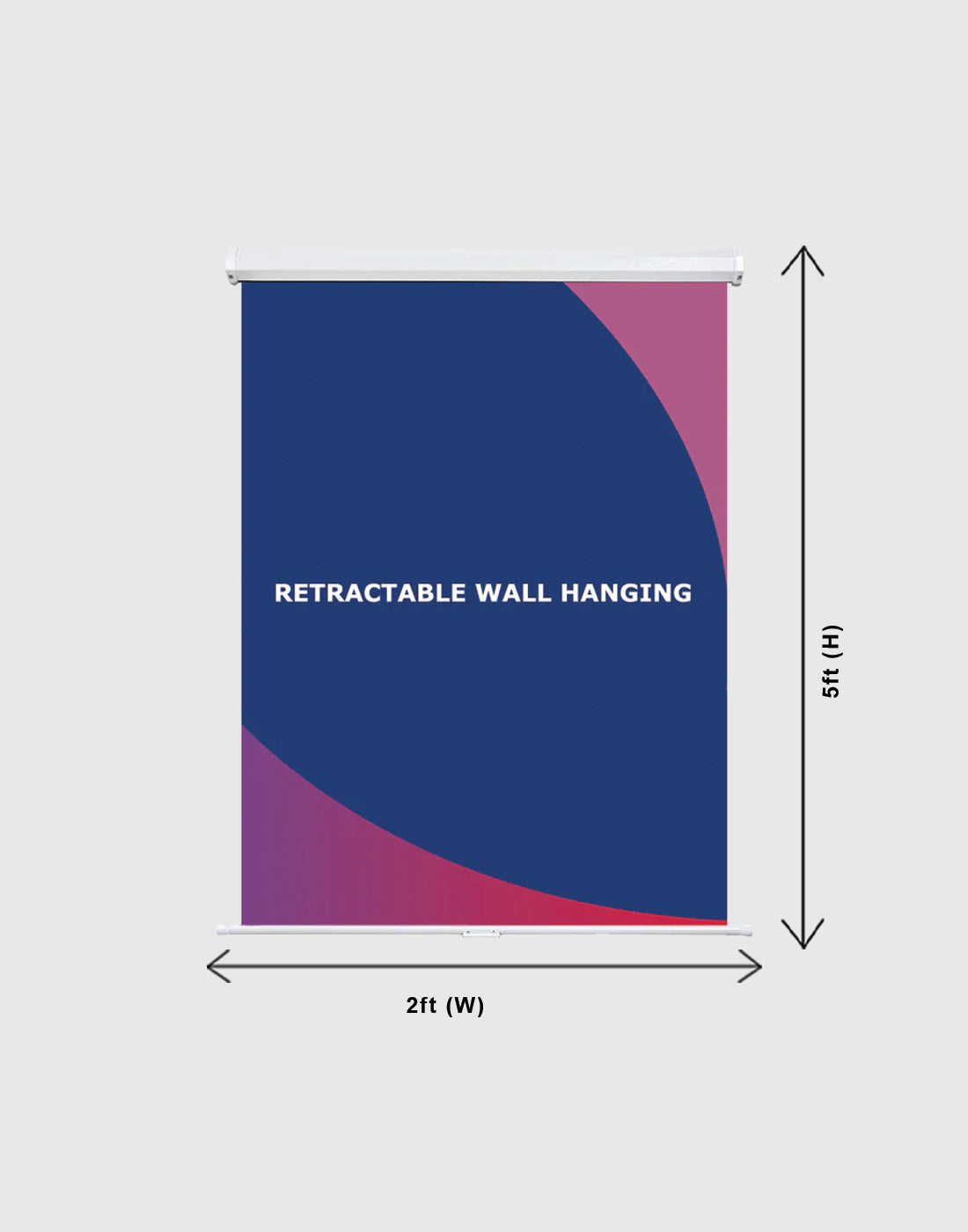Retractable Wall Hanging Backdrop with Clamps ( Customized Options)