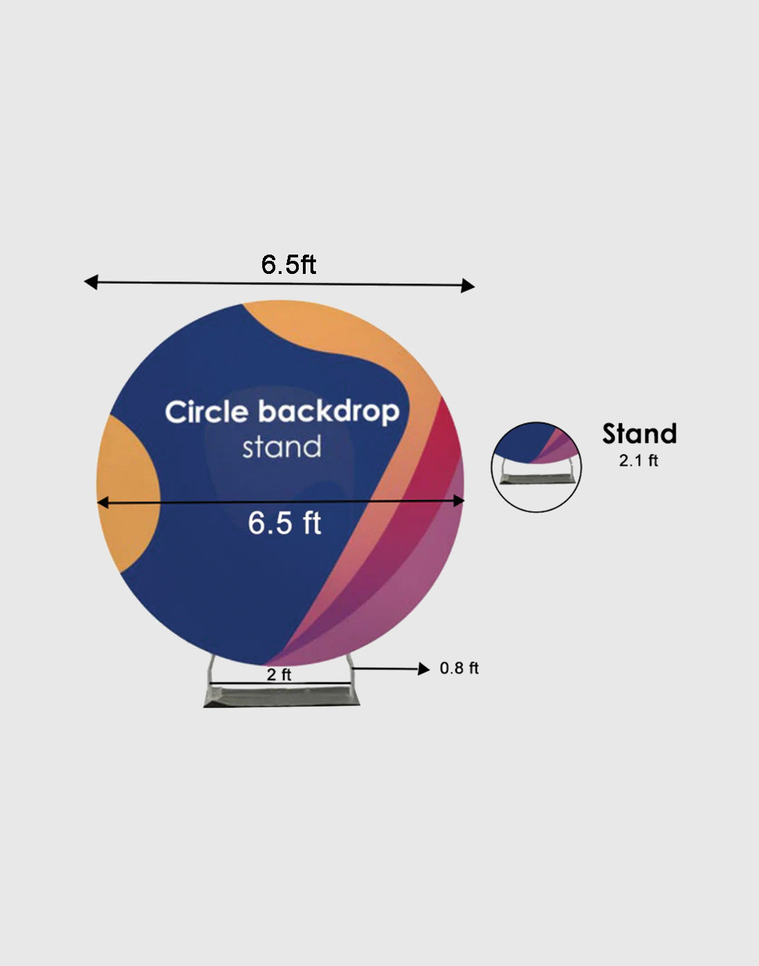 Stand Up Rounded Backdrop Sign Custom Circle Fabric Backdrop Display | Trade Shows USA – Backdropsource