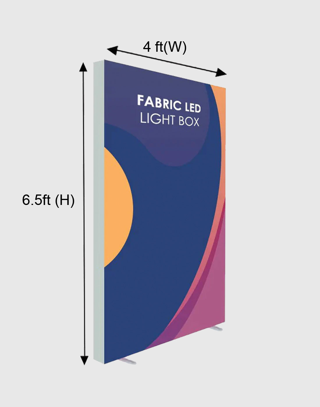 4ft x 6.5ft Frameless Fabric SEG LED Light Box – Backdropsource