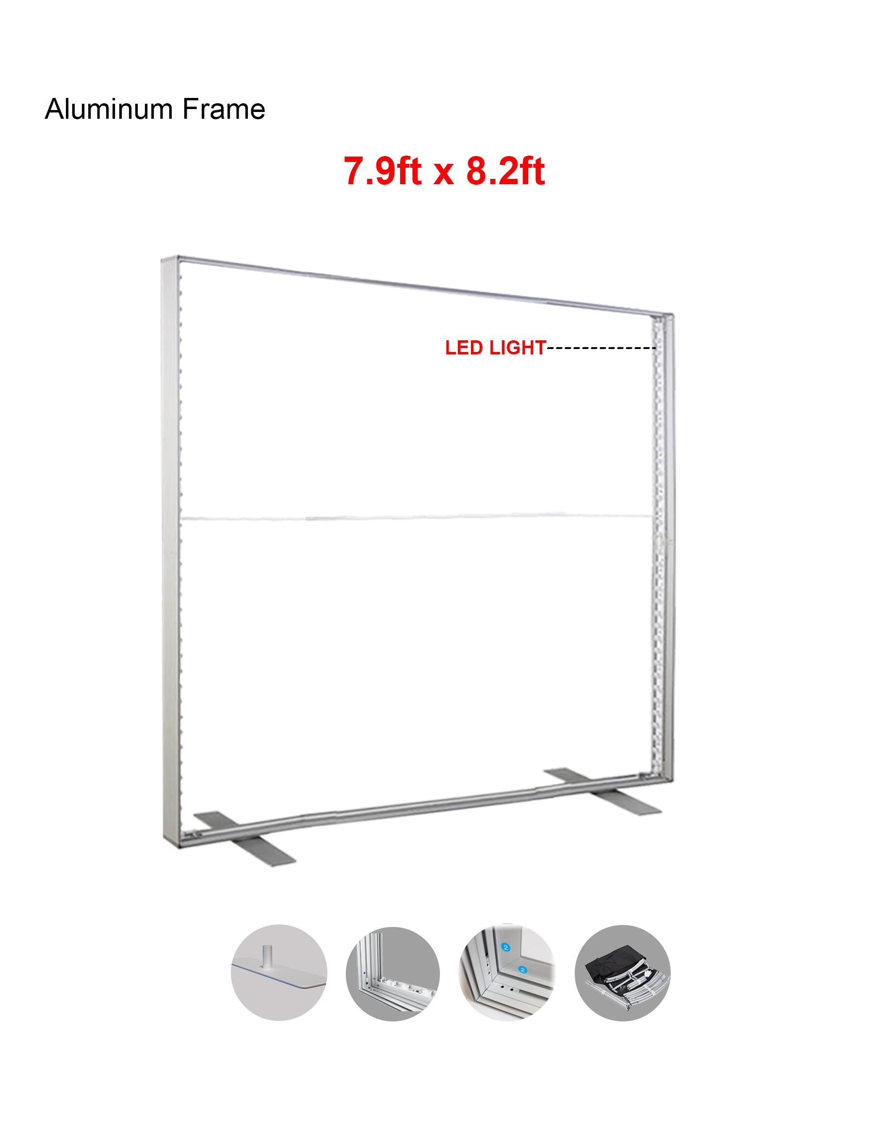 SEG Fabric LED Light Box - 7.9ft x 8.2ft - Backdropsource