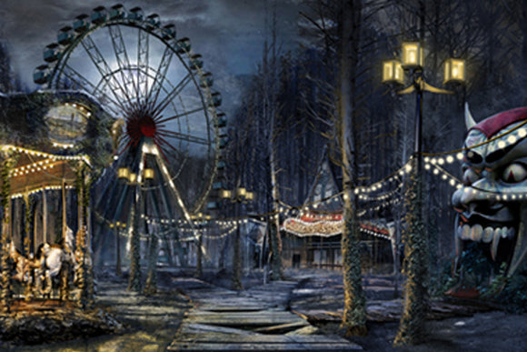 Scary Park Themed Printed Backdrop - Backdropsource