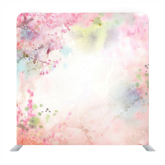Scenic Water Color Background, Floral Composition Sakura Media Wall - Backdropsource