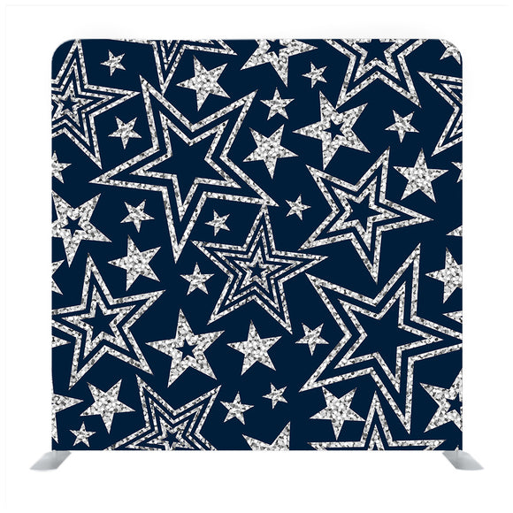 Silver Shiny Lights Star Media Wall - Backdropsource