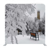 Snow Covered Benches And Trees Media Wall - Backdropsource